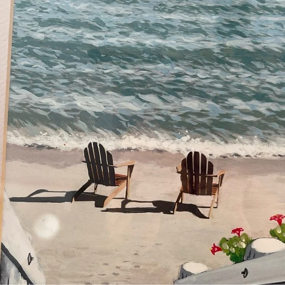 Signed Artwork Framed “Beach For Two” - Picture 5 of 7